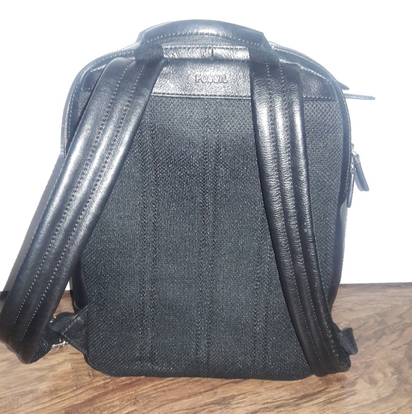 Fossil Black Leather Backpack (rarely used) main image 7